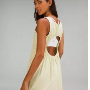 LuLu Lemon Cotton Open Back Midi Dress - 8